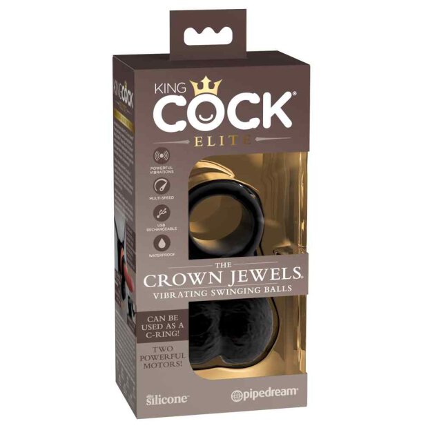 King Cock Elite The Crown Jewels Vibrating Swinging Balls
