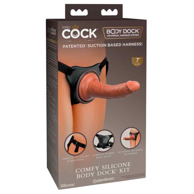 King Cock Elite 7 Comfy Silicone Body Dock Kit