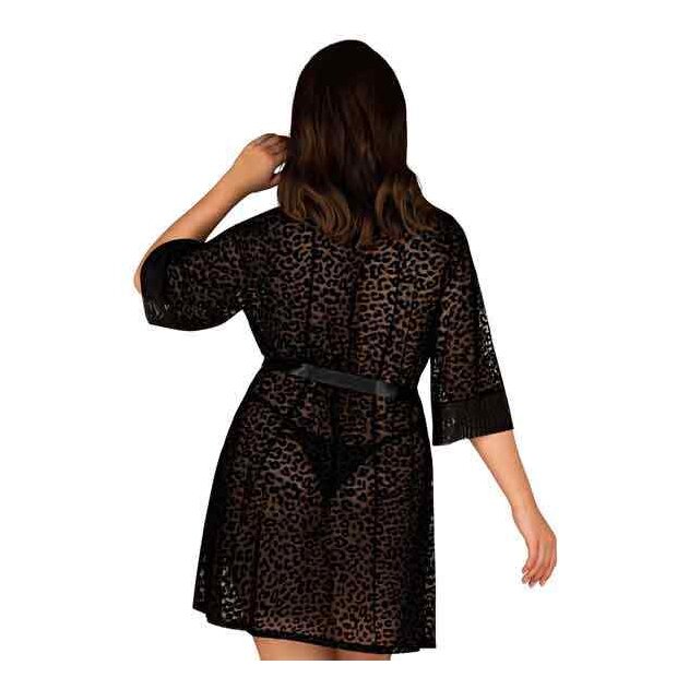 Obsessive Jagueria Peignoir Black 4XL - 7XL