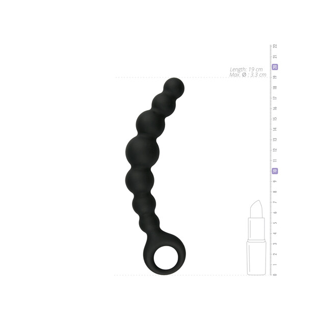 EasyToys Beaded Anal Plug Schwarz 19 cm ⌀ 3,3 cm