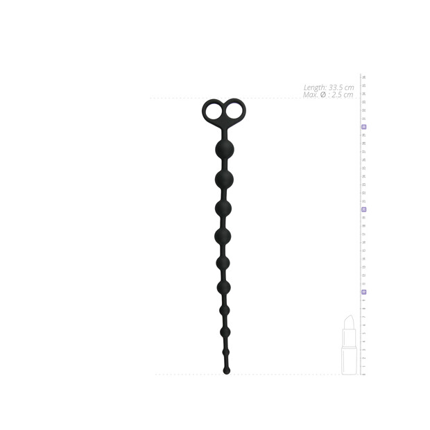 Long Anal Beads Black