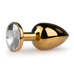 Metal Butt Plug No. 1 -Gold/Clear