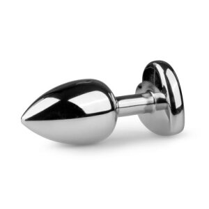 Metal Butt Plug No. 2 Silver/Clear