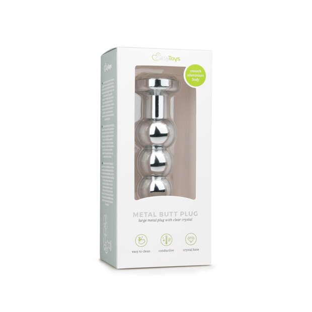 EasyToys Metal Butt Plug No. 14 Analplug Silber ⌀ 3,2 cm