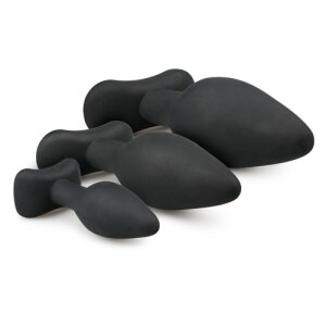 Black Silicone Buttplug Set