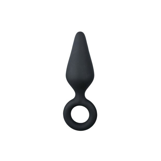 EasyToys Black Buttplug With Pull Ring Small Analplug Schwarz ⌀ 2,5 cm