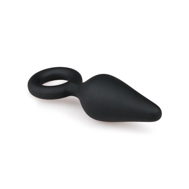 EasyToys Black Buttplug With Pull Ring Small Analplug Schwarz ⌀ 2,5 cm