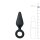 EasyToys Black Buttplug With Pull Ring Small Analplug Schwarz ⌀ 2,5 cm