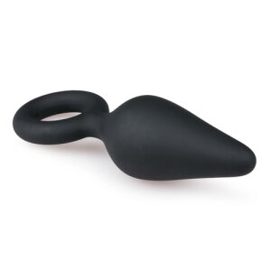 EasyToys Black Buttplug With Pull Ring Medium Analplug...
