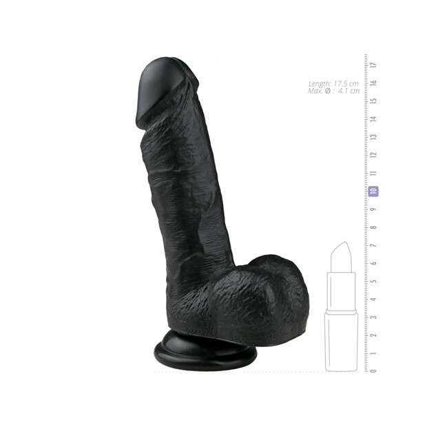 EasyToys Realistic Dildo Schwarz 17,5 cm