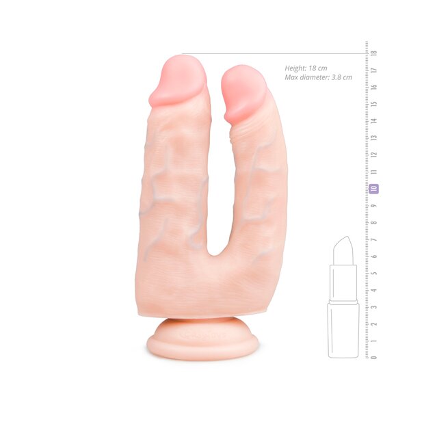 EasyToys Double Dildo Doppeldildo Beige 15 cm ⌀ 4 cm