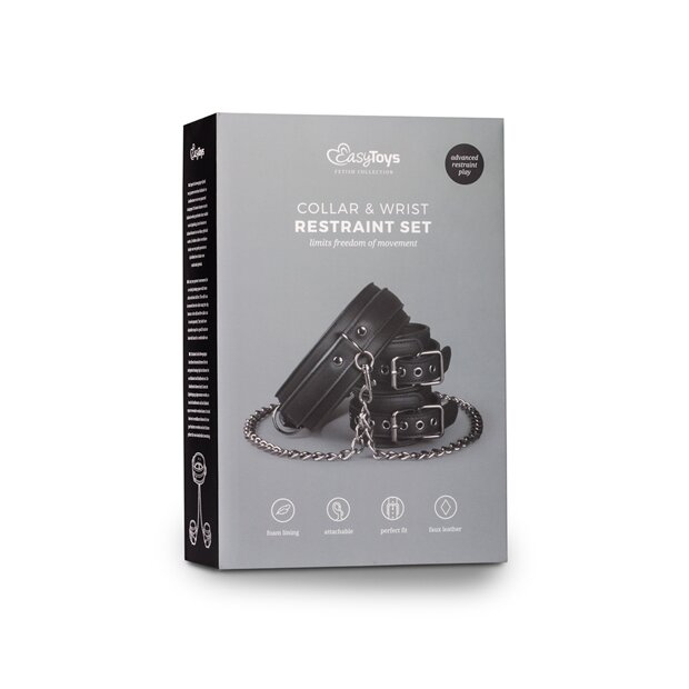 Leather Collar With Handcuffs