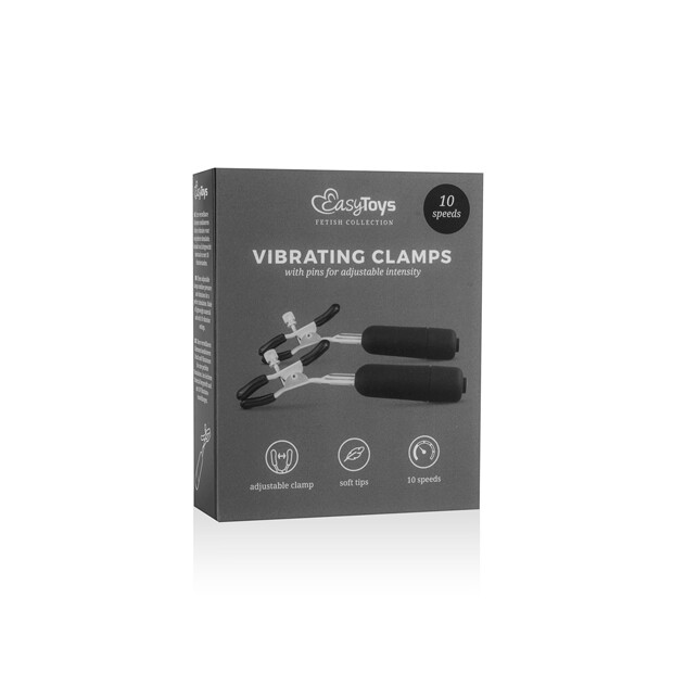 EasyToys Nipple Clamps Vibrationsklemmen Schwarz