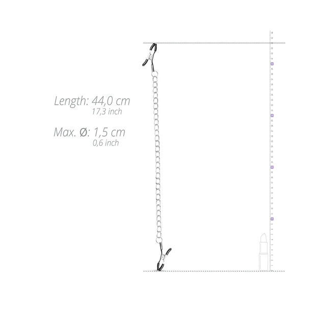 EasyToys Classic Nipple Clamps Nippelklemmen Schwarz Silber