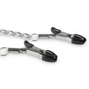 EasyToys Classic Nipple Clamps Nippelklemmen Schwarz Silber