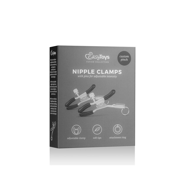 EasyToys Screw Clamps Nippelklemmen Silber Schwarz