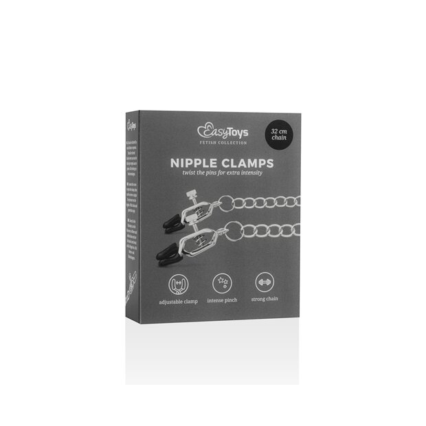 EasyToys Big Nipple Clamps Nippelklemmen Schwarz