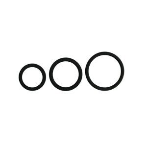 Three Size Cockring Set Black