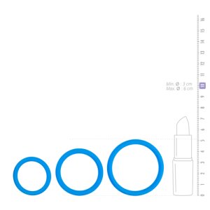 EasyToys Three Size Cock Ring Set Penisringe Blau ⌀ 3 cm