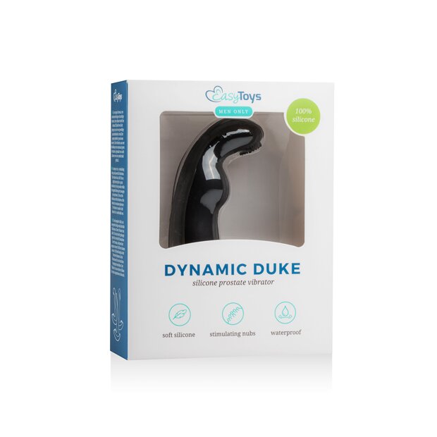 EasyToys Dynamic Duke Ribbed Prostatamassager Schwarz ⌀ 2,3 cm