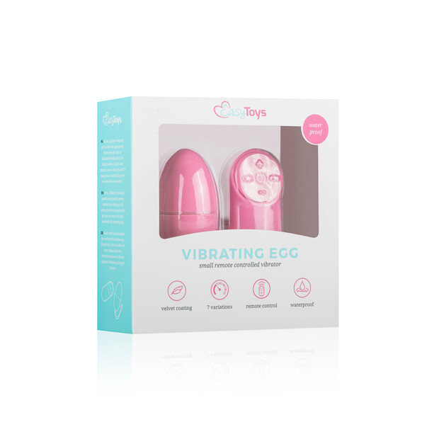 EasyToys Remote Control Vibrating Egg Vibro-Ei Pink 7 cm ⌀ 3,5 cm