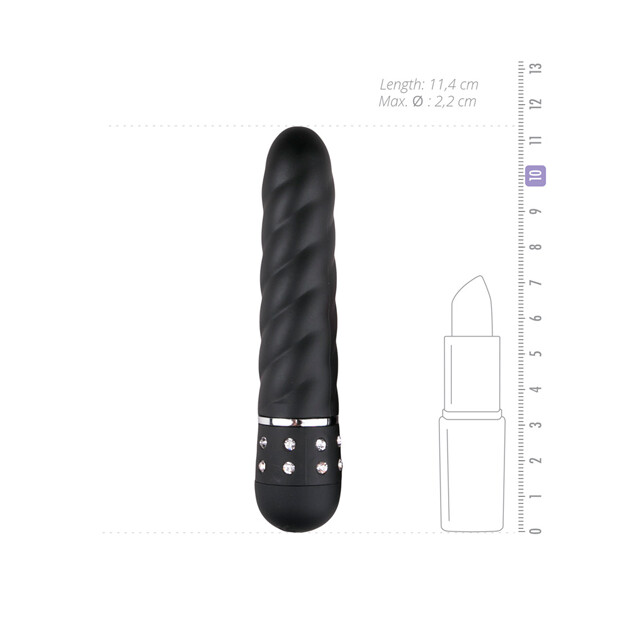 EasyToys Twisted Black Mini Vibrator Schwarz 11,4 cm