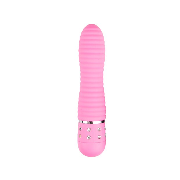 Mini Vibrator Ribbed Pink