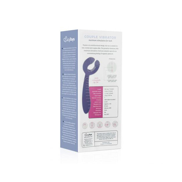 EasyToys Couples Vibrator Paarvibrator Lila 19,0 cm ⌀ 3,5 cm