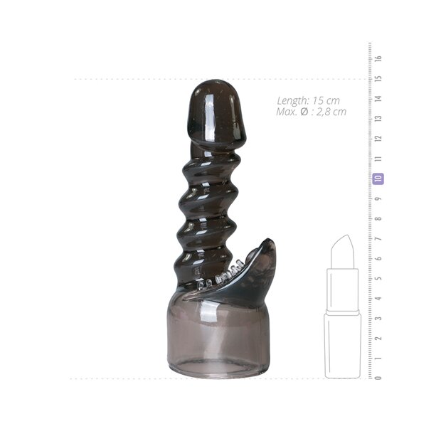 EasyToys Spiral Wand Attachment Aufsatz Schwarz