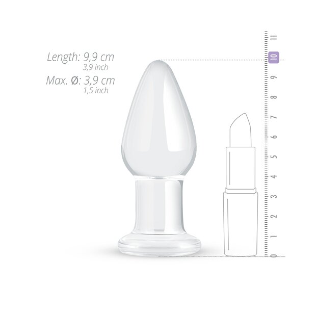 Clear Glass Buttplug