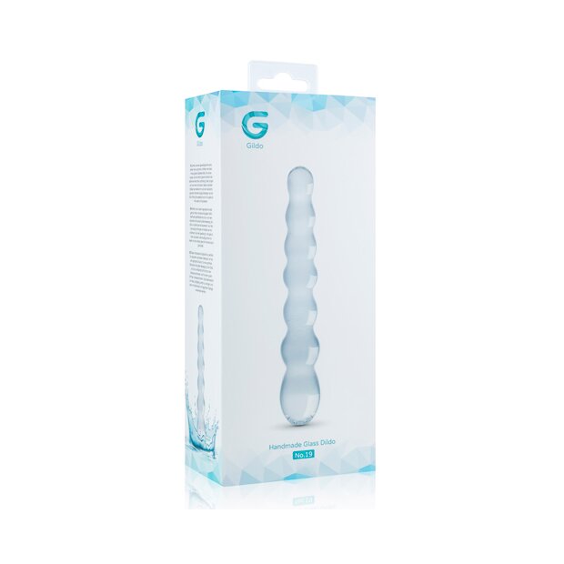 Gildo Glass Dildo Glasdildo Transparent 20 cm ⌀ 3,3 cm