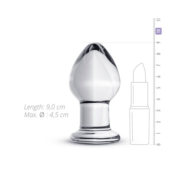 Gildo No. 26 Glass Buttplug Analplug Transparent ⌀ 4,3 cm