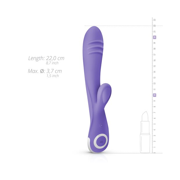 Good Vibes Only Fane Rabbit Vibrator Lila 22 cm