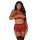 Fishnet & Lace 4-Pc Set Rot One Size - Queen Size