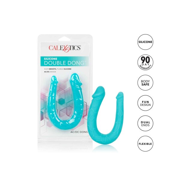 CalExotics Double Dong AC-DC Doppeldildo Türkis 30,5 cm ⌀ 3,0 cm