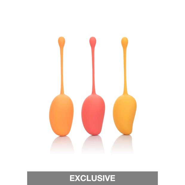 CalExotics Kegel Training Set Mango Liebeskegel Mehrfarbig ⌀ 3,25 cm 3 Teilig