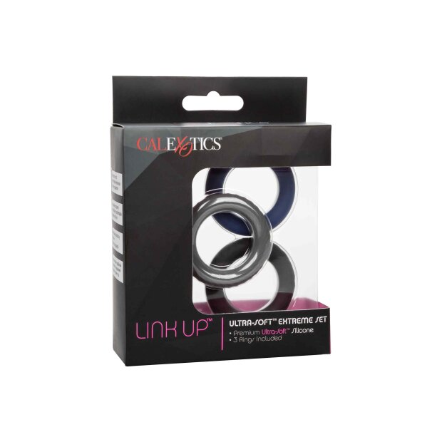CalExotics Link Up Ultra-Soft Extreme Set Penisringe Mehrfarbig 3 Teilig