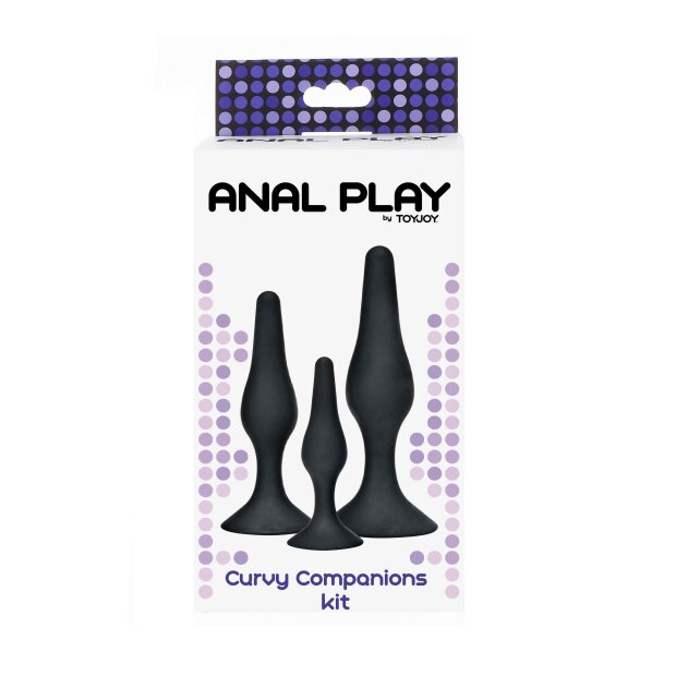 TOYJOY Curvy Companions Kit Analplugs Schwarz 3 Teilig