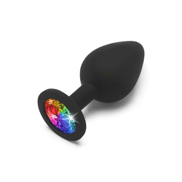 Rainbow Booty Jewel Medium Black 3,5 cm