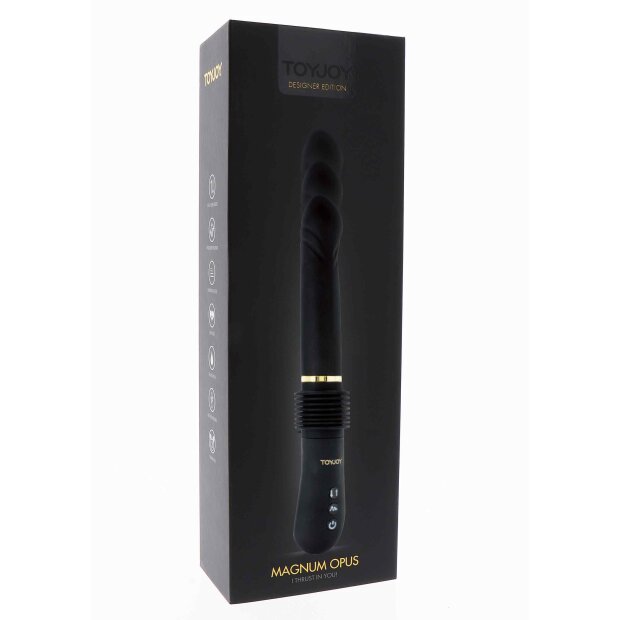 TOYJOY Magnum Opus Thruster Vibrator Schwarz 31 cm ⌀ 3,5 cm