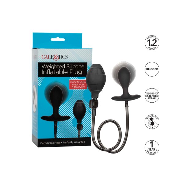 Silicone Inflatable Plug Black