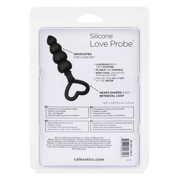 CalExotics Silicone Love Probe Analplug Schwarz 11,5 cm ⌀ 3,75 cm