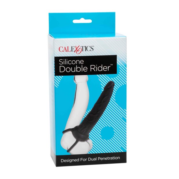 CalExotics Silicone Double Rider Dildo Schwarz 14 cm