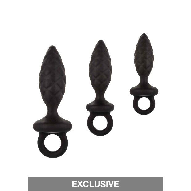 CalExotics Silicone Anal Probe Kit Anal Set Schwarz 3 Teilig
