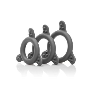 CalExotics Pro Series Silikon Ring Set Penisringe Grau 3...