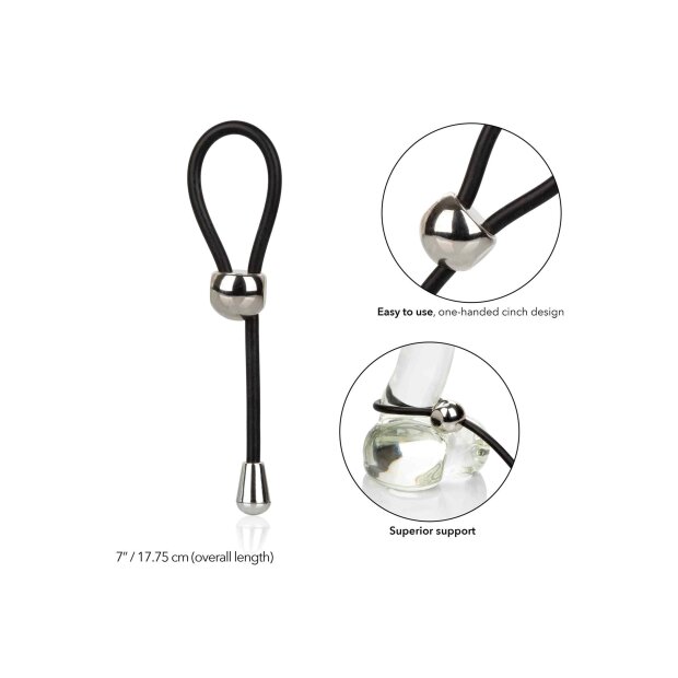 CalExotics E-Z Cinch Silicone Lasso Penisschlaufe Schwarz