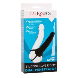 CalExotics Silicone Dual Penetrator Dildo Schwarz 14 cm ⌀...