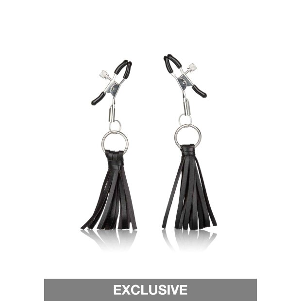 Playful Tassels Nipple Clamps Black