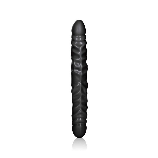 Veined Double Dong 12 inch Black
