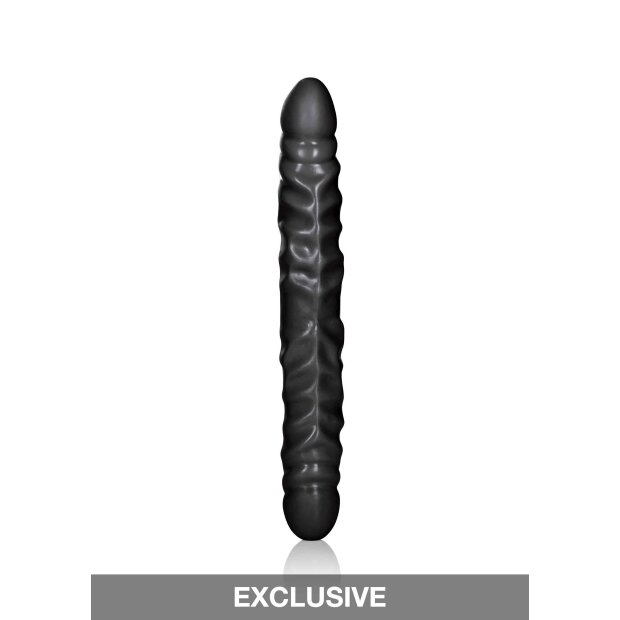 Veined Double Dong 12 inch Black